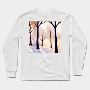 Tranquil Forest in Winter Long Sleeve T-Shirt